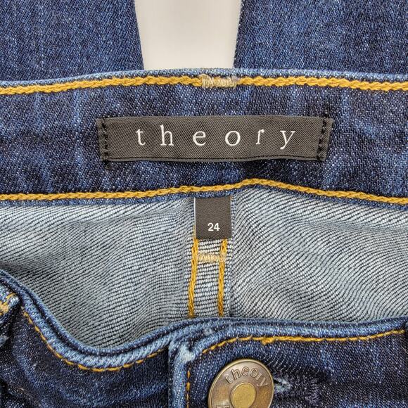 Theory Jordin Terni Raw Dark Wash Jeans - Size 24 - Picture 5 of 7